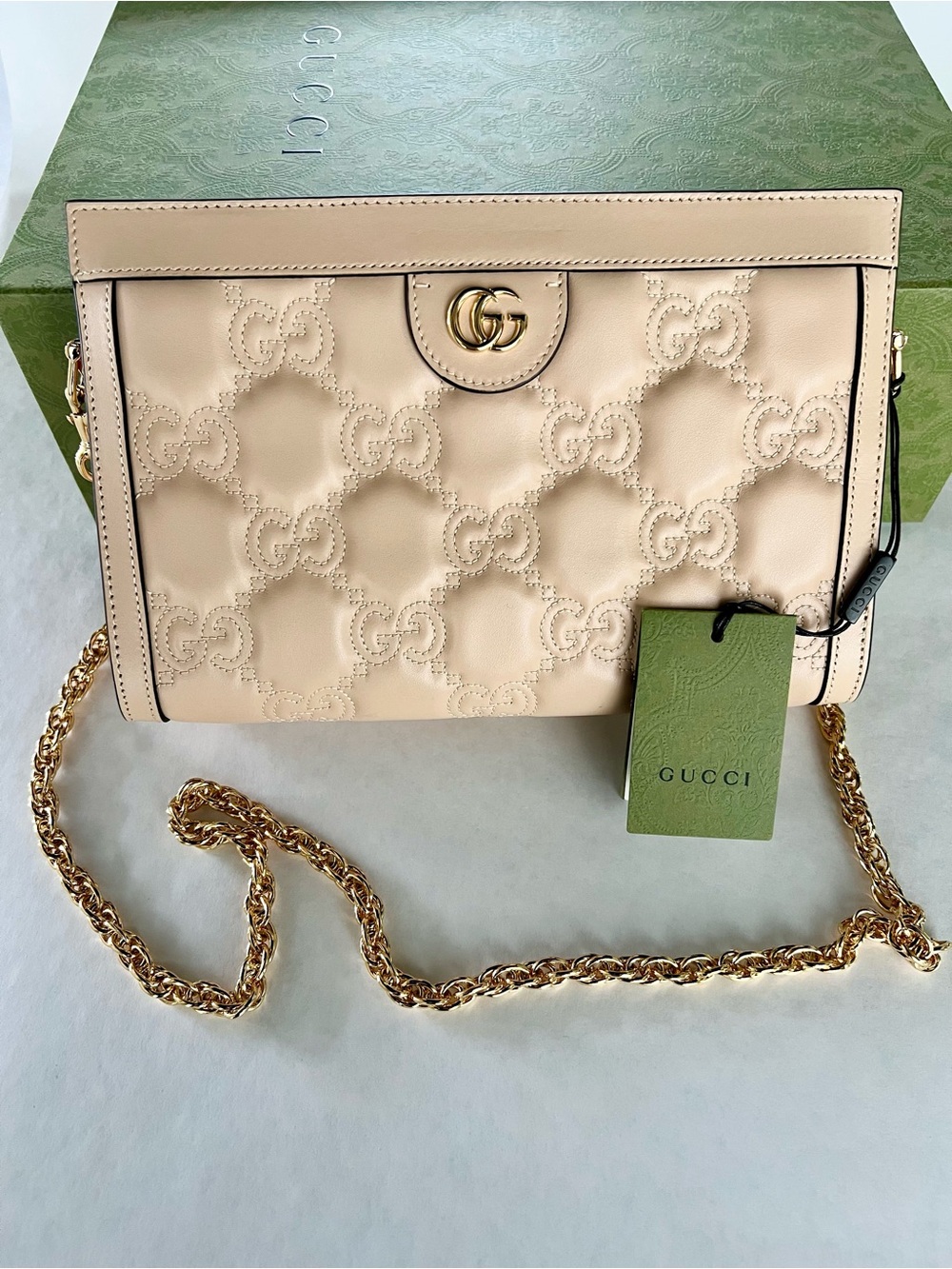 Gucci Ophidia GG Matelasse Leather Shoulder Bag 702200 Double G NWT